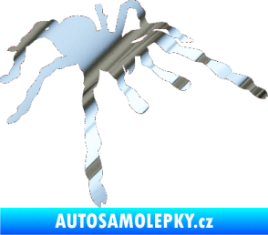 Samolepka Pavouk 013 - pravá chrom fólie stříbrná zrcadlová
