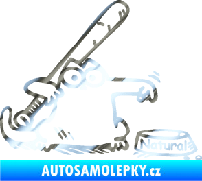 Samolepka Dolej natural pravá chrom fólie stříbrná zrcadlová