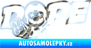 Samolepka Dope nápis s klaunem chrom fólie stříbrná zrcadlová