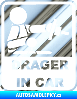 Samolepka Drager in car 001 chrom fólie stříbrná zrcadlová