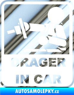 Samolepka Drager in car 002 chrom fólie stříbrná zrcadlová