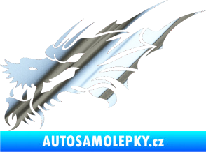 Samolepka Dragon 001 levá chrom fólie stříbrná zrcadlová