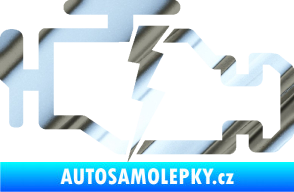 Samolepka Engine fail 002 motor chrom fólie stříbrná zrcadlová