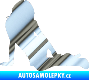 Samolepka Erotická žena 002 levá chrom fólie stříbrná zrcadlová