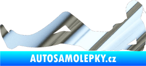 Samolepka Erotická žena 045 levá chrom fólie stříbrná zrcadlová