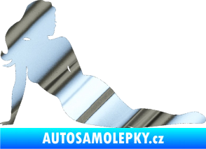 Samolepka Erotická žena 051 pravá chrom fólie stříbrná zrcadlová