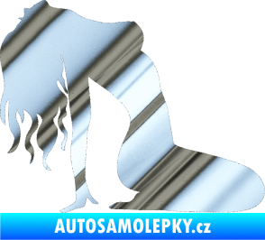 Samolepka Erotická žena 052 pravá chrom fólie stříbrná zrcadlová