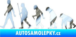 Samolepka Evoluce 001 levá chrom fólie stříbrná zrcadlová