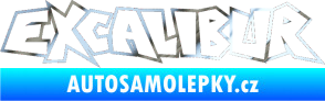 Samolepka Excalibur obrys chrom fólie stříbrná zrcadlová