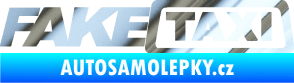 Samolepka Fake taxi nápis chrom fólie stříbrná zrcadlová