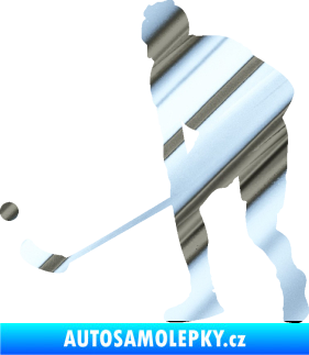 Samolepka Florbal 002 levá chrom fólie stříbrná zrcadlová
