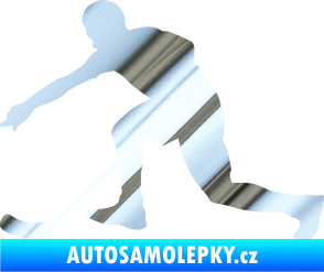 Samolepka Florbal 005 levá chrom fólie stříbrná zrcadlová