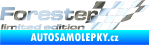 Samolepka Forester limited edition pravá chrom fólie stříbrná zrcadlová