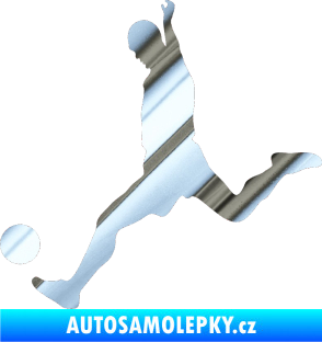 Samolepka Fotbalista 023 levá chrom fólie stříbrná zrcadlová