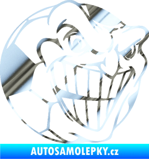 Samolepka Fotbalový míč 002 pravá chrom fólie stříbrná zrcadlová