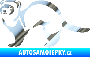 Samolepka Fretka 002 levá chrom fólie stříbrná zrcadlová