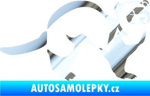 Samolepka Fretka 002 pravá chrom fólie stříbrná zrcadlová