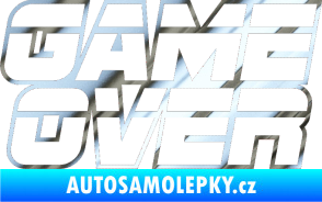 Samolepka Game over nad sebou 002 chrom fólie stříbrná zrcadlová