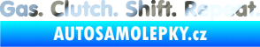 Samolepka Gas Clutch Shift Repeat chrom fólie stříbrná zrcadlová