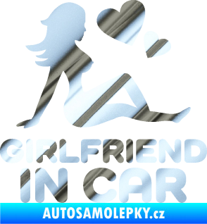 Samolepka Girlfriend in car chrom fólie stříbrná zrcadlová