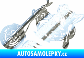 Samolepka Harley 001 levá chrom fólie stříbrná zrcadlová