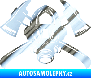 Samolepka Hasič 014 chrom fólie stříbrná zrcadlová