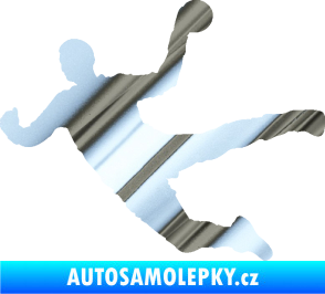 Samolepka Házená 002 levá chrom fólie stříbrná zrcadlová