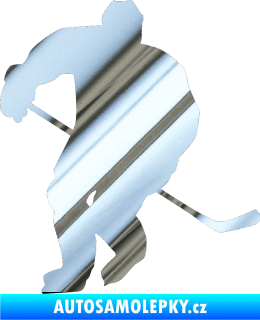 Samolepka Hokejista 020 levá chrom fólie stříbrná zrcadlová