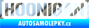 Samolepka Hoonigan nápis chrom fólie stříbrná zrcadlová