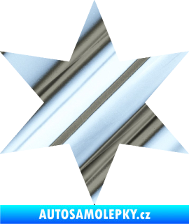 Samolepka Hvězda 002 chrom fólie stříbrná zrcadlová