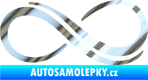 Samolepka Infinity 001 pravá symbol nekonečno chrom fólie stříbrná zrcadlová
