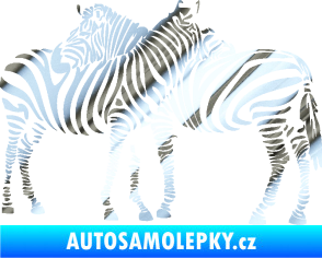 Samolepka Interiér 019 levá zebry chrom fólie stříbrná zrcadlová