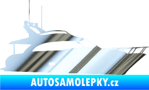Samolepka Jachta 001 pravá chrom fólie stříbrná zrcadlová