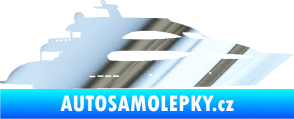 Samolepka Jachta 002 pravá chrom fólie stříbrná zrcadlová