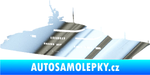 Samolepka Jachta 003 pravá chrom fólie stříbrná zrcadlová