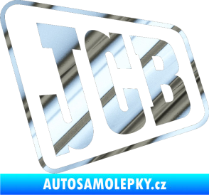 Samolepka JCB - jedna barva chrom fólie stříbrná zrcadlová