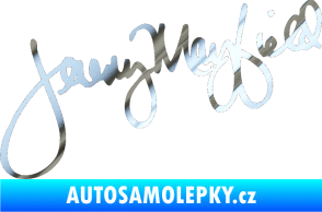 Samolepka Podpis Jeremy Mayfield  chrom fólie stříbrná zrcadlová