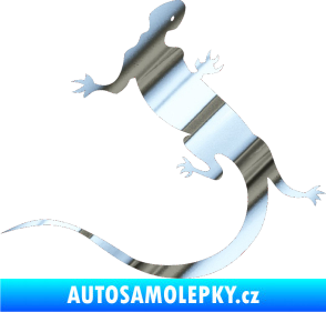Samolepka Ještěrka 004 levá chrom fólie stříbrná zrcadlová