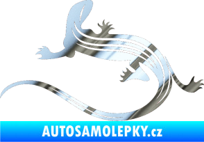 Samolepka Ještěrka 011 levá chrom fólie stříbrná zrcadlová