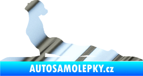 Samolepka Jóga 004 levá chrom fólie stříbrná zrcadlová