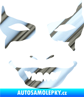 Samolepka Joker 004 tvář pravá chrom fólie stříbrná zrcadlová
