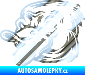 Samolepka Káčátko 001 levá chrom fólie stříbrná zrcadlová