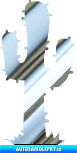 Samolepka Kaktus 001 pravá chrom fólie stříbrná zrcadlová