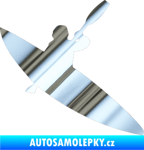 Samolepka Kanoista 001 pravá chrom fólie stříbrná zrcadlová
