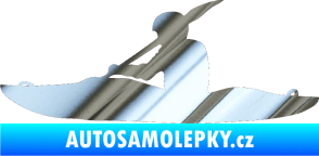 Samolepka Kanoista 003 levá chrom fólie stříbrná zrcadlová