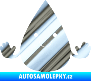 Samolepka Kapka 001 veselá chrom fólie stříbrná zrcadlová