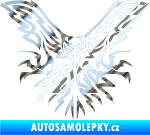 Samolepka Kapota 037 tatto dravec chrom fólie stříbrná zrcadlová