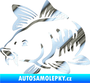 Samolepka Kapr 001 levá chrom fólie stříbrná zrcadlová