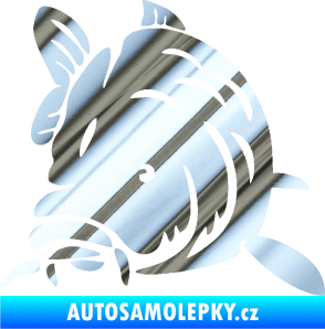 Samolepka Kapr 002 levá chrom fólie stříbrná zrcadlová