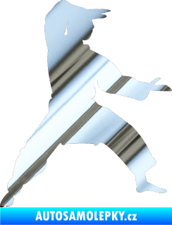 Samolepka Karate 006 pravá chrom fólie stříbrná zrcadlová